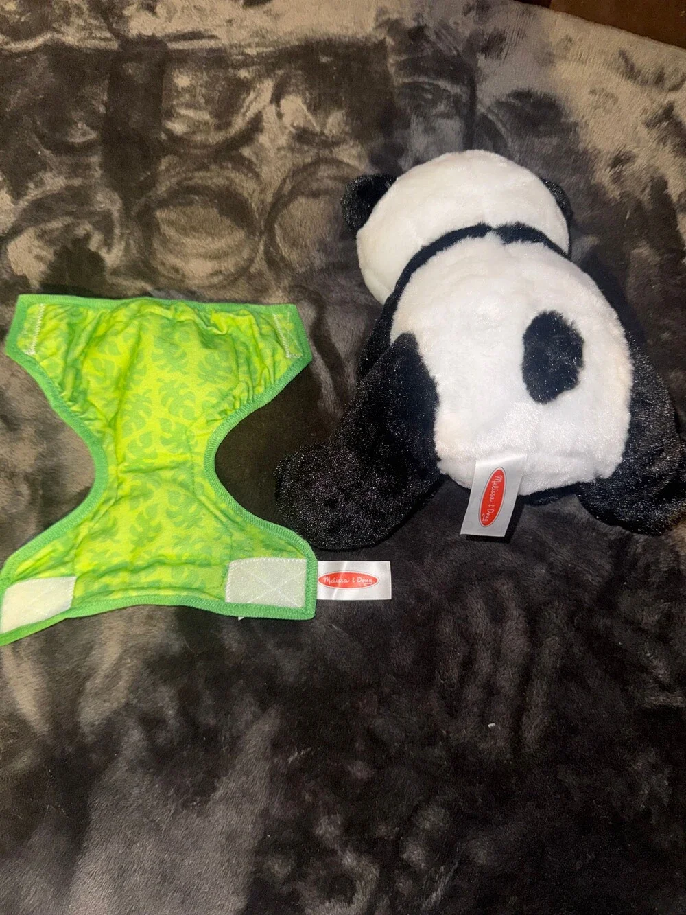 Melissa & Doug Panda Plush with Removable Green Clothing Soft Stuffed Animal Toy